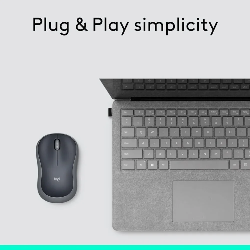 ✨Mouse Wireless 2.4GHz with USB Mini Receiver 12-Month Battery Swift for Laptop